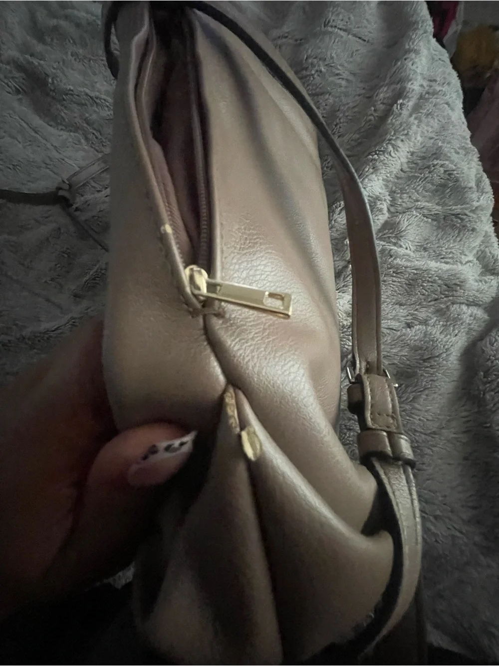 Target Taupe Leatherette Backpack